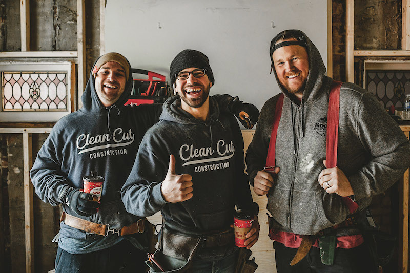 Cleancut team smiling